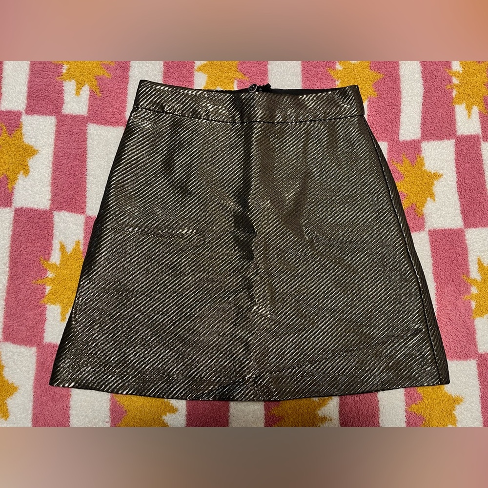 H&M Metallic Gold Skirt
